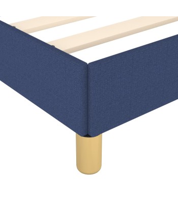 Lit 1 Place Tissu Bleu 90x200 cm Livraison rapide