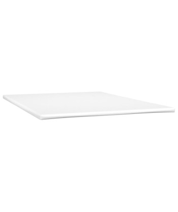 Lit à sommier tapissier avec matelas Blanc Similicuir 140x200cm store