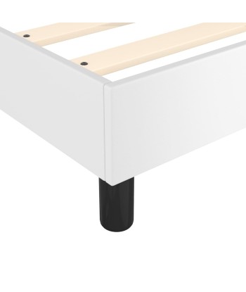 Lit à sommier tapissier avec matelas Blanc Similicuir 140x200cm store