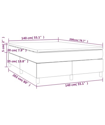 Lit à sommier tapissier avec matelas Blanc Similicuir 140x200cm store