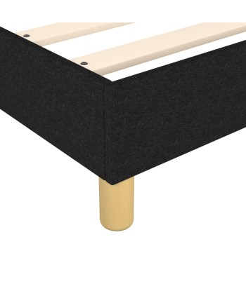 Lit à sommier tapissier avec matelas Noir Tissu 140x200 cm À commander