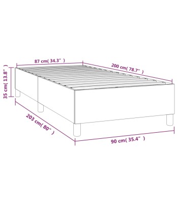 Sommier à ressorts de lit Gris clair Tissu 90x200 cm Le MVP de beaucoup