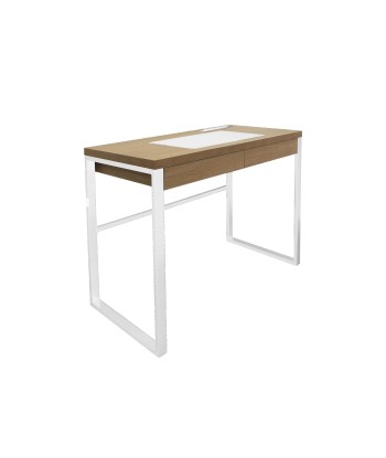 Bureau En Bois Et Métal Blanc livraison gratuite