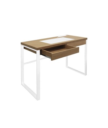 Bureau En Bois Et Métal Blanc livraison gratuite