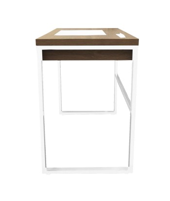 Bureau En Bois Et Métal Blanc livraison gratuite