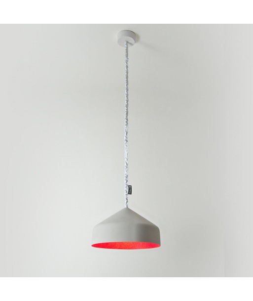 Suspension cloche, gris et rouge les ligaments