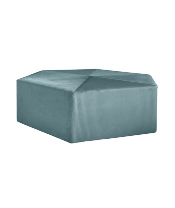 Pouf velours côtelé Giulia Bleu canard Venez acheter