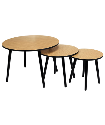 Lot de 3 Tables gigognes Indus pas cher chine