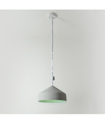 Suspension cloche, gris et turquoise l'achat 