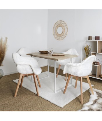 Fauteuil Scandinave Patchwork Blanc la colonne vertébrale