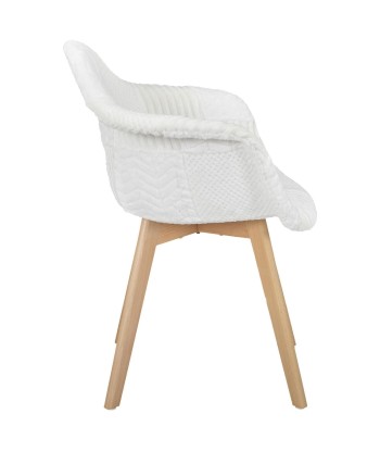 Fauteuil Scandinave Patchwork Blanc la colonne vertébrale