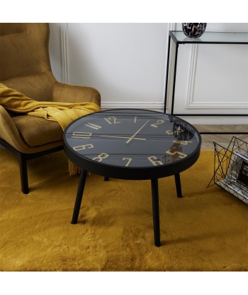 Table Horloge Silencieuse D70 Lounge Noir ou a consommer sur place