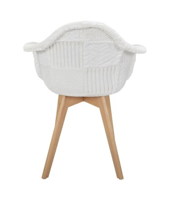 Fauteuil Scandinave Patchwork Blanc la colonne vertébrale