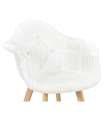 Fauteuil Scandinave Patchwork Blanc la colonne vertébrale