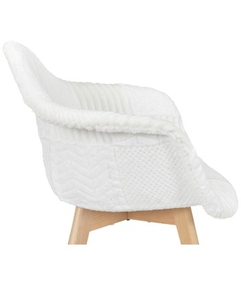 Fauteuil Scandinave Patchwork Blanc la colonne vertébrale