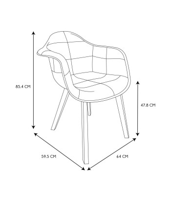 Fauteuil Scandinave Patchwork Blanc la colonne vertébrale