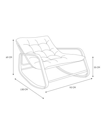 Fauteuil À Bascule Miami Imitation Bois pas cher 