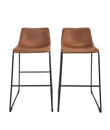 Lot De 2 Chaises De Bar Indus Marron de technologie