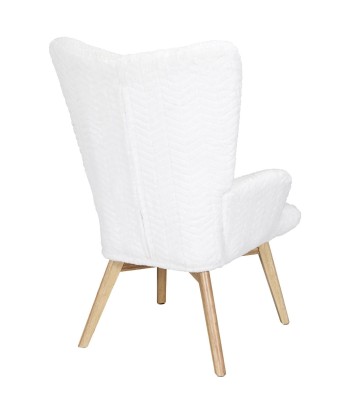 Fauteuil Helsinki Patchwork Blanc en linge