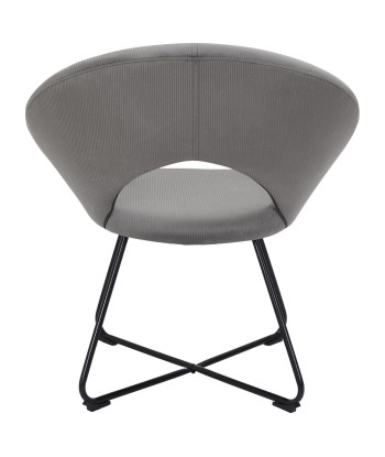 Fauteuil Rond Velours Côtelé Giulia Gris commande en ligne