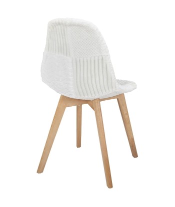 Chaise scandinave patchwork blanc Venez découvrir notre 