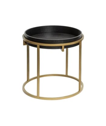 Lot De 2 Tables Café Rond Noir Doré Comparez plus de prix