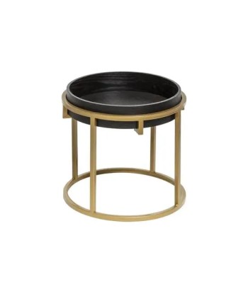 Lot De 2 Tables Café Rond Noir Doré Comparez plus de prix