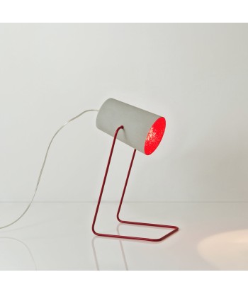 Lampe à poser, gris et rouge Vous souhaitez 