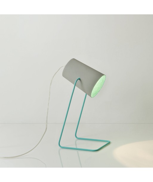 Lampe à poser, gris et turquoise plus qu'un jeu 