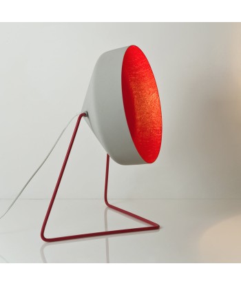 Lampe à poser, gris et rouge pas cher