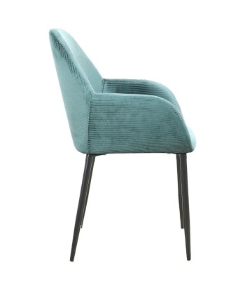 Fauteuil En Velours Giulia Bleu Canard offre 