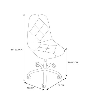 Chaise De Bureau Patchwork Multicolore chez Cornerstreet bien 