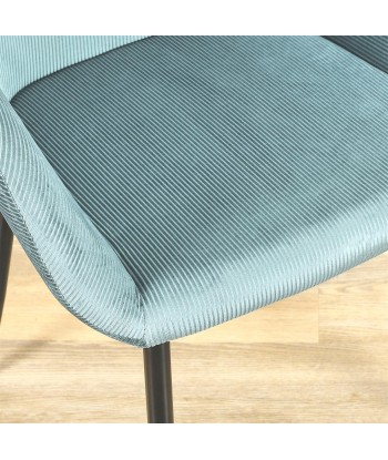 Fauteuil En Velours Giulia Bleu Canard offre 