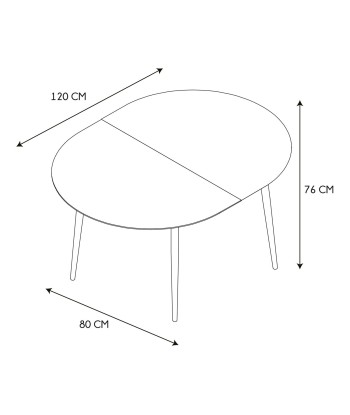 Table à manger Extensible Marron de la marque