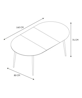 Table à manger Extensible Marron de la marque