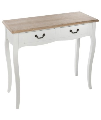 Console 2 tiroirs Chrysa Blanc pas chere