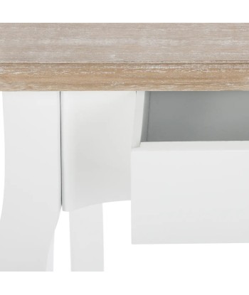 Console 2 tiroirs Chrysa Blanc pas chere