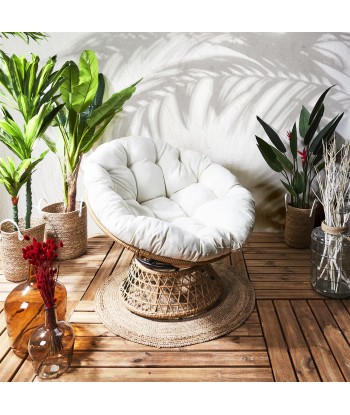 Fauteuil Cancun Coussin Blanc ou a consommer sur place