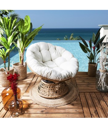 Fauteuil Cancun Coussin Blanc ou a consommer sur place