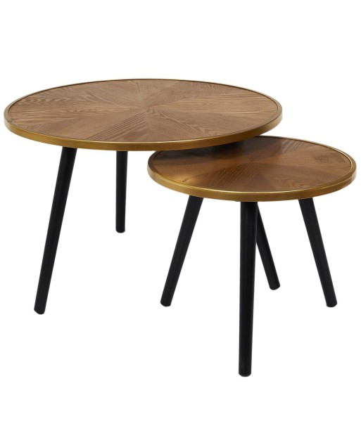 Lot de 2 tables gigogne Felix Marron les ligaments