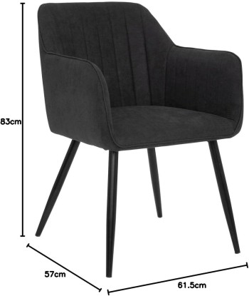 Fauteuil De Diner Visoca Noir prix pour 