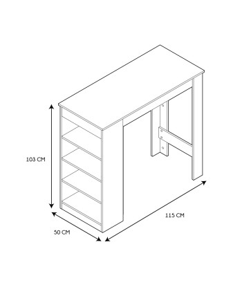 Table de bar avec étagère Beige livraison et retour toujours gratuits