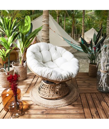 Fauteuil Cancun Coussin Blanc ou a consommer sur place