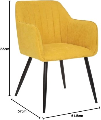 Fauteuil De Diner Visoca Ocre d'Europe débarque