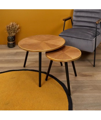 Lot de 2 tables gigogne Felix Marron les ligaments