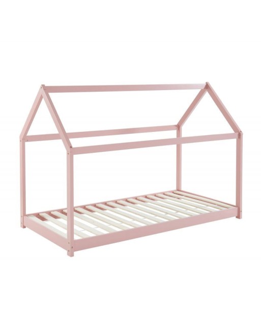 Lit Enfant Cabane TINY Sommier Inclus Rose 90x190 Toutes les collections ici