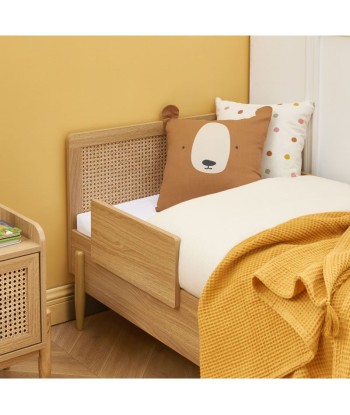 Lit Enfant PABLO Cannage Rotin Sommier Inclus Naturel 70x140 Profitez des Offres !