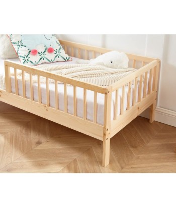 Lit Enfant LOU Pin Massif Sommier Inclus Naturel 70x140 JUSQU'A -70%! 