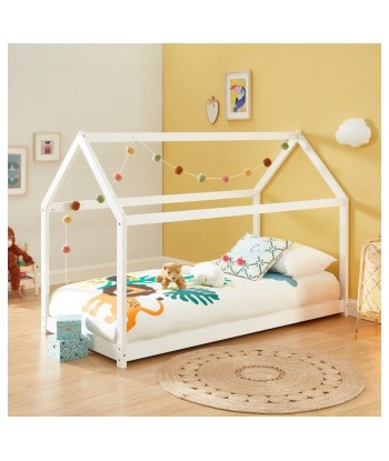 Lit Enfant Cabane TINY Sommier Inclus Blanc 70x140 Comment ça marche