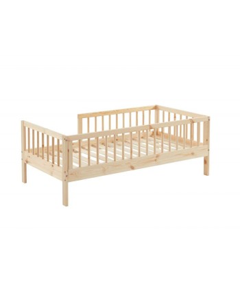 Lit Enfant LOU Pin Massif Sommier Inclus Naturel 70x140 JUSQU'A -70%! 